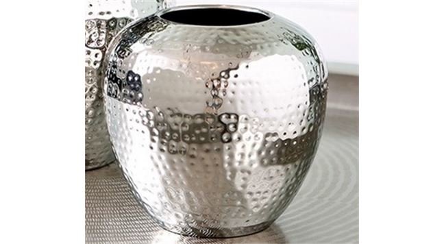 FINK LOSONE Vase H25cm vernickelt gehämmert Losone